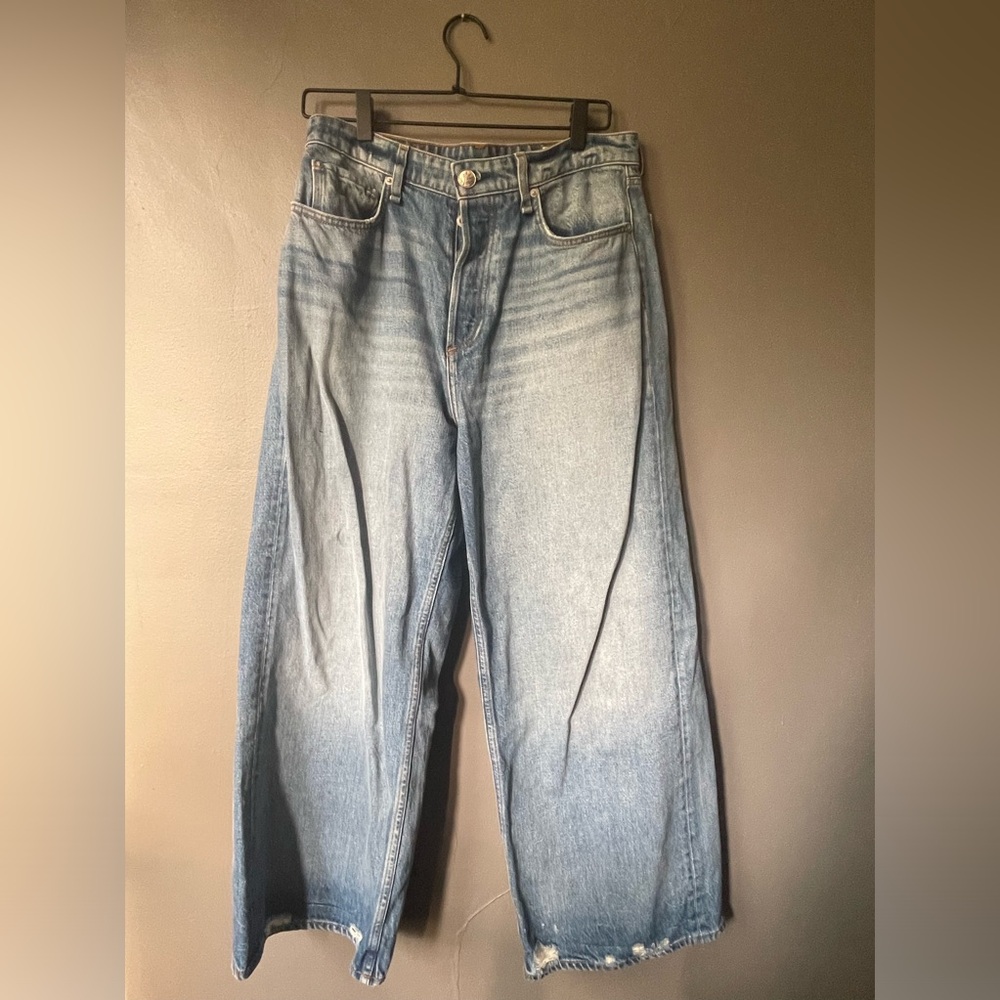 Rag & Bone Ruth Super High-Rise Ankle Wide Leg Jeans
